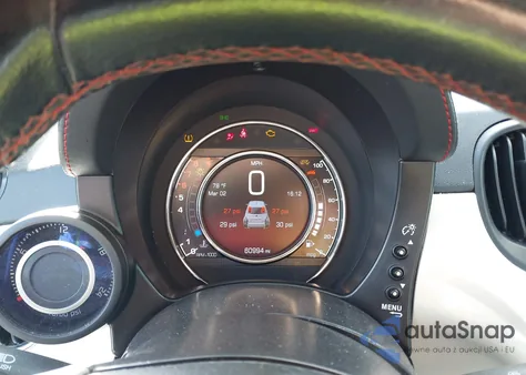 2016 Fiat 500 Abarth z USA, uszkodzony, nr VIN 3C3CFFFH2GT184581